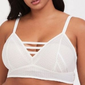 Torrid White Lace Ladder Bralette New Without Tags